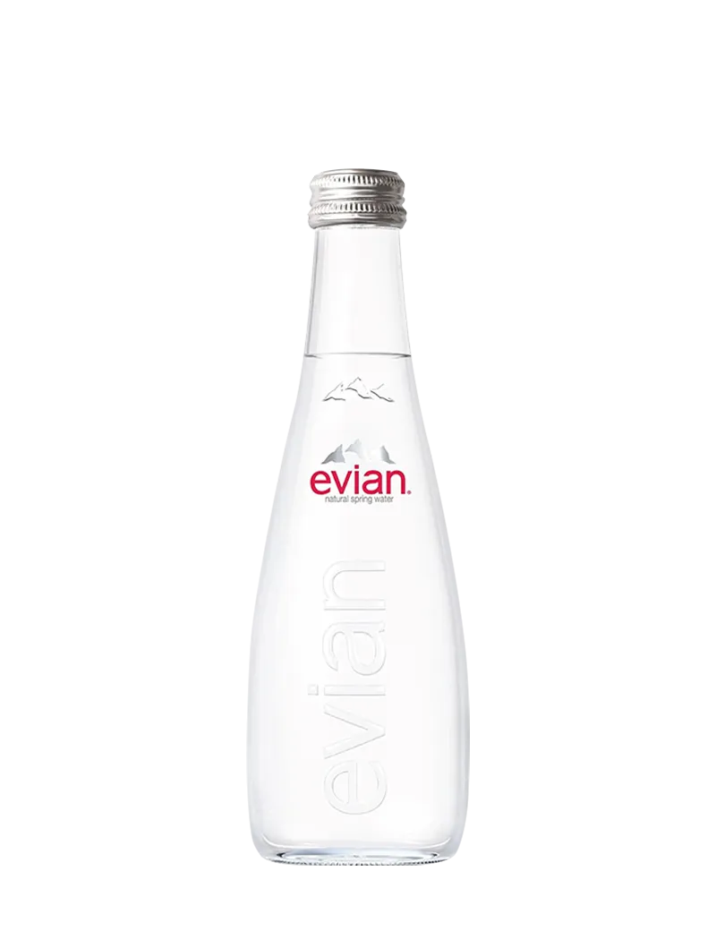 Evian Mineral Water Glass 330ml