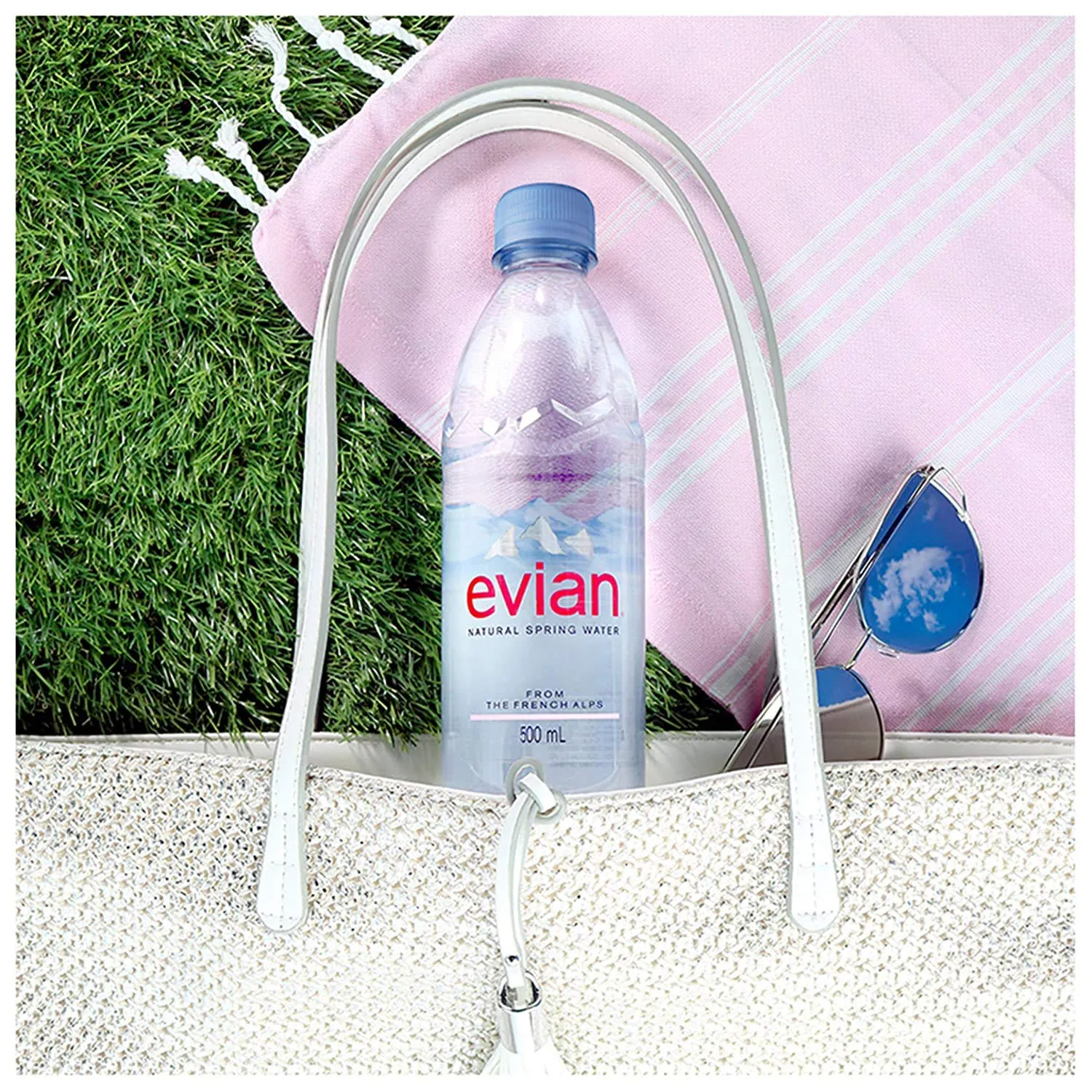 evian Natural Spring Water, One Case of 24 Individual 500 ml (16.9 oz.) Bottles of Naturally Filtered Spring Water (.2 Cases of 12)