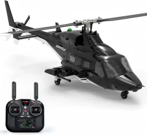 F02S RC Helicopter for Adults, 2.4G 8CH Flybarless Military Helicopter with 6G/3D Stunt Mode, Optical Flow Localization & GPS Positioning,1 Battery