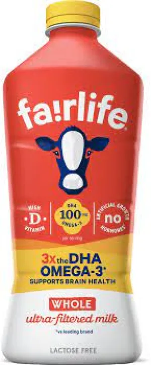 FAIRLIFE MILK 52 oz "Whole White Ultra Filtered"