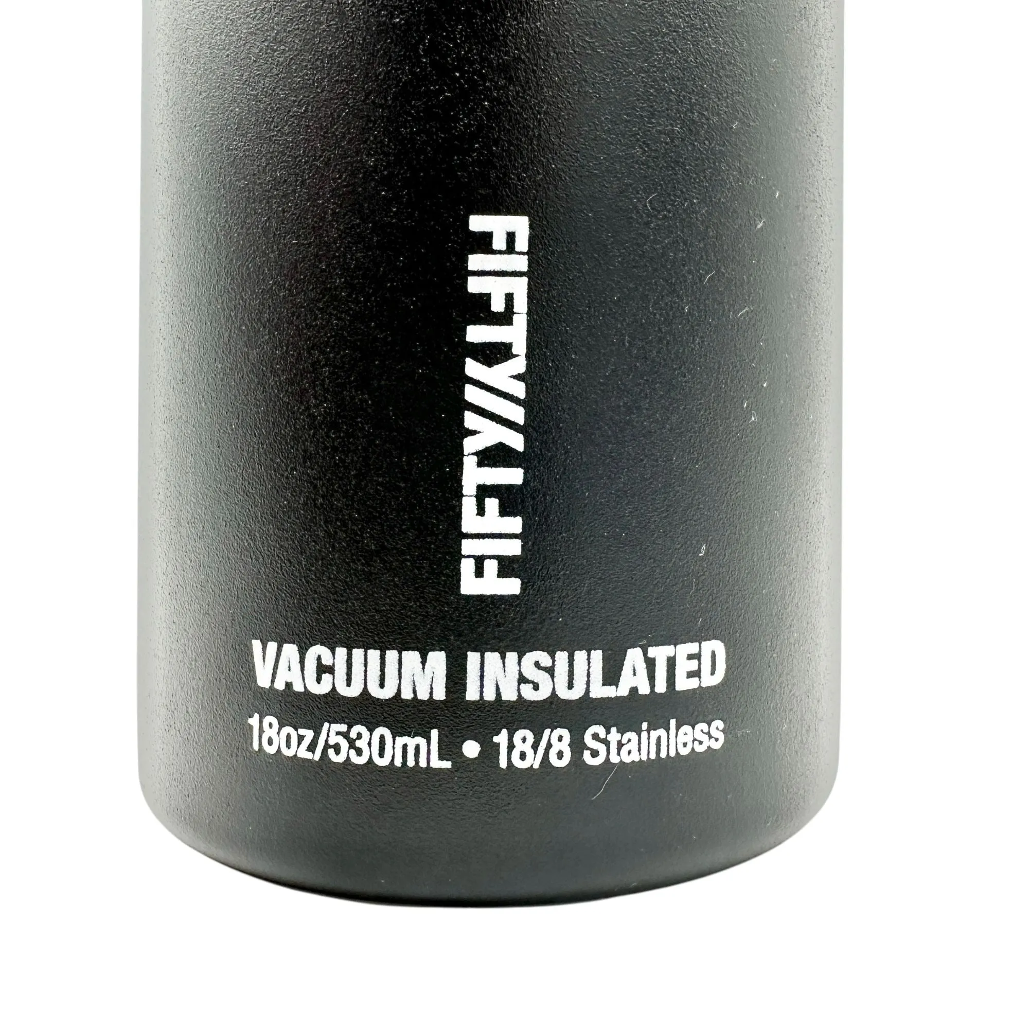 Fifty Fifty Vacuum Insulated Water Bottle 18oz Black Stainless Steel BPA-Free