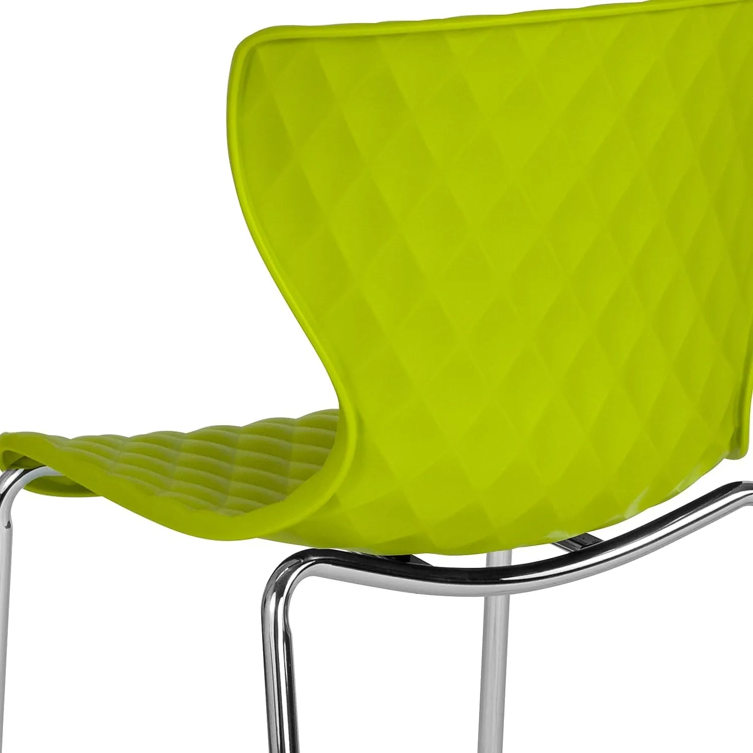 Flash Furniture 4 Pack Lowell Contemporary Design Citrus Green Plastic Stack Chair