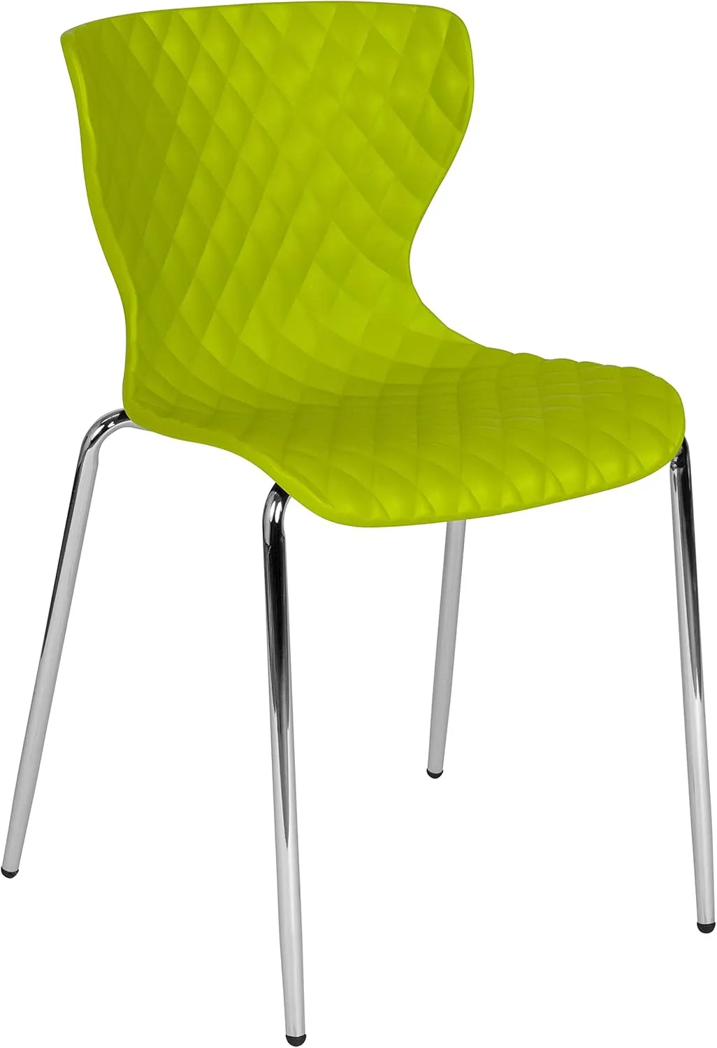 Flash Furniture 4 Pack Lowell Contemporary Design Citrus Green Plastic Stack Chair