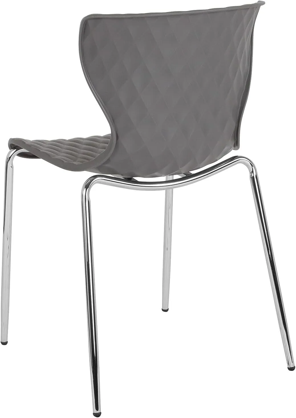 Flash Furniture 4 Pack Lowell Contemporary Design Gray Plastic Stack Chair