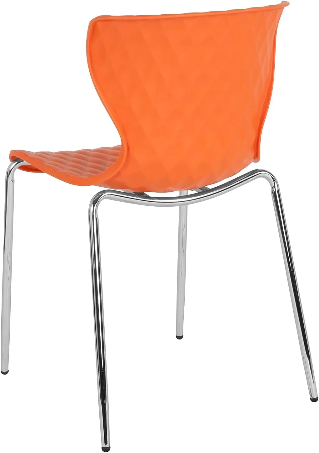 Flash Furniture 4 Pack Lowell Contemporary Design Orange Plastic Stack Chair