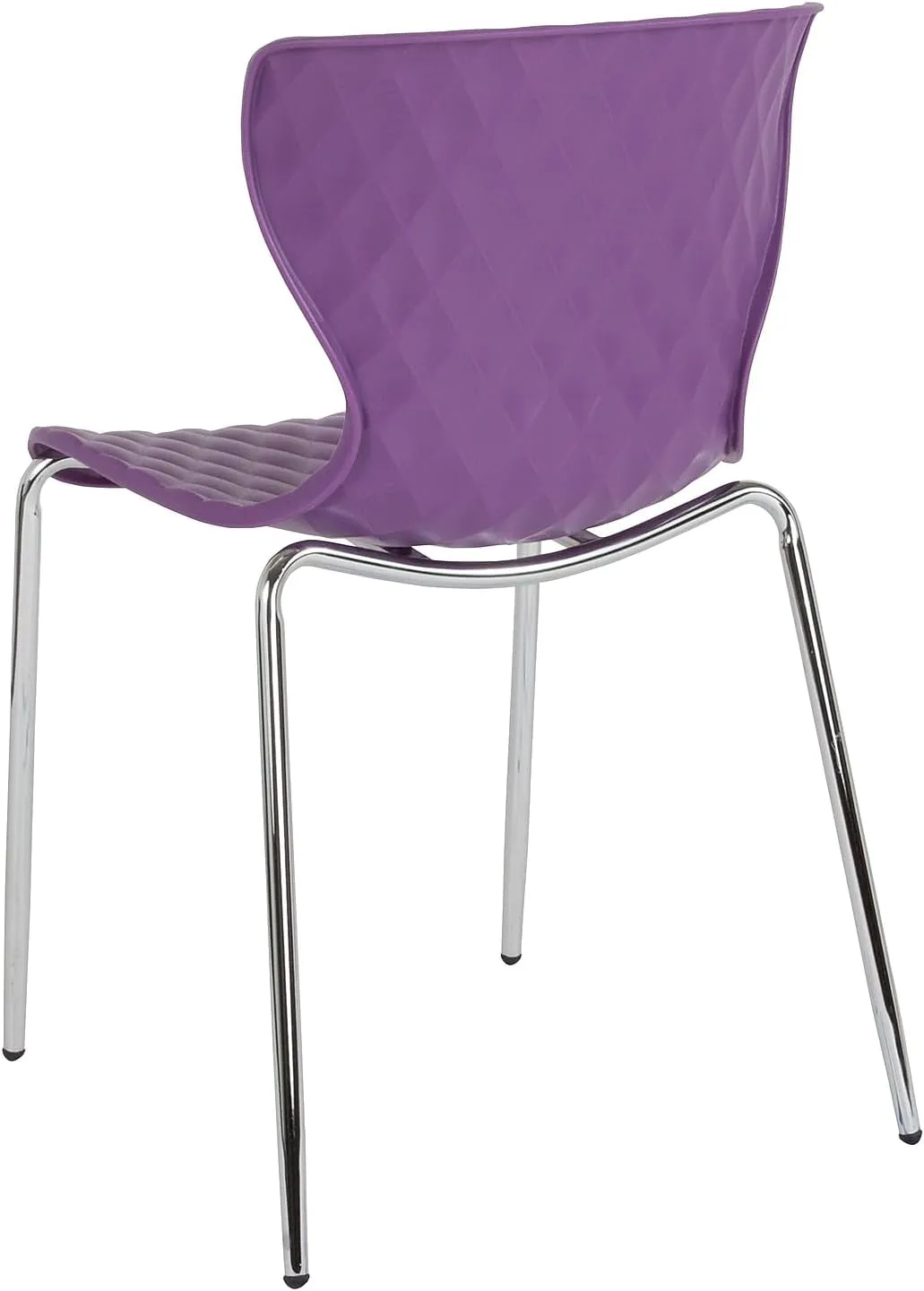 Flash Furniture 4 Pack Lowell Contemporary Design Purple Plastic Stack Chair