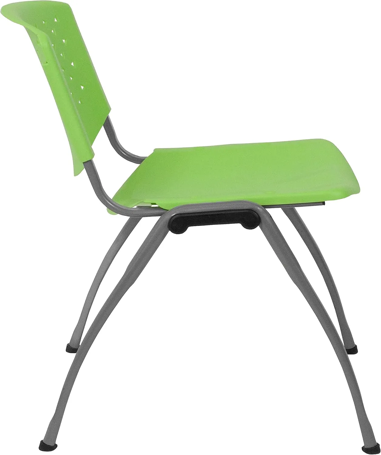 Flash Furniture HERCULES -5 Pack 880 lb. Capacity Green Plastic Stack Chair | Comfortable Seating with Durable Design
