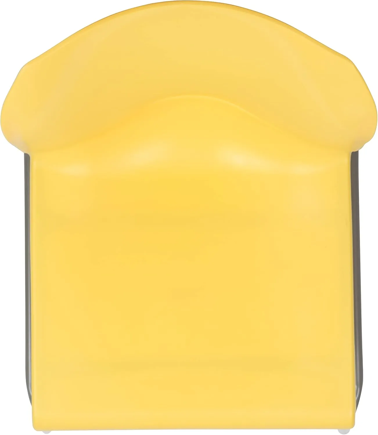 Flash Furniture HERCULES Series 5 Pack 880 lb. Capacity Yellow Full Back Contoured Stack Chair with Gray Powder Coated Sled Base