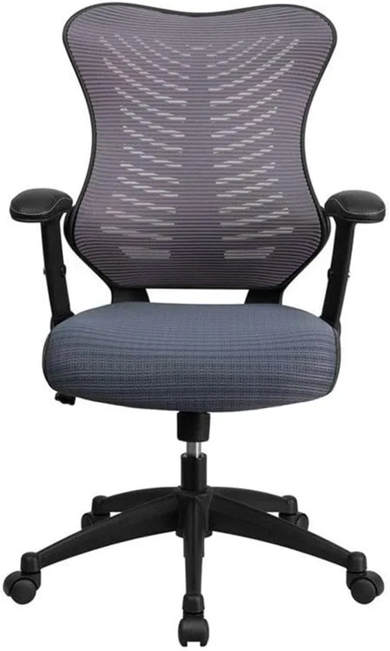 Flash Furniture Kale High Back Designer Gray Mesh Executive Swivel Ergonomic Office Chair with Adjustable Arms