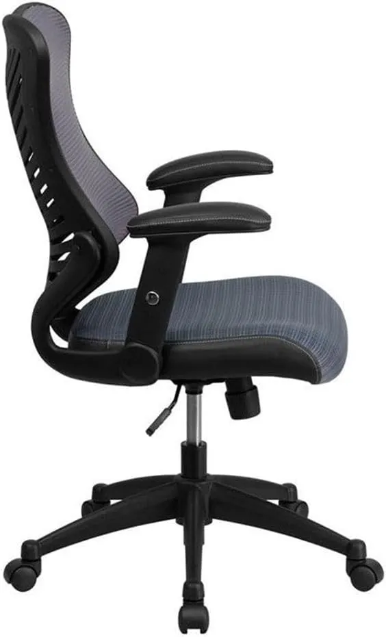 Flash Furniture Kale High Back Designer Gray Mesh Executive Swivel Ergonomic Office Chair with Adjustable Arms