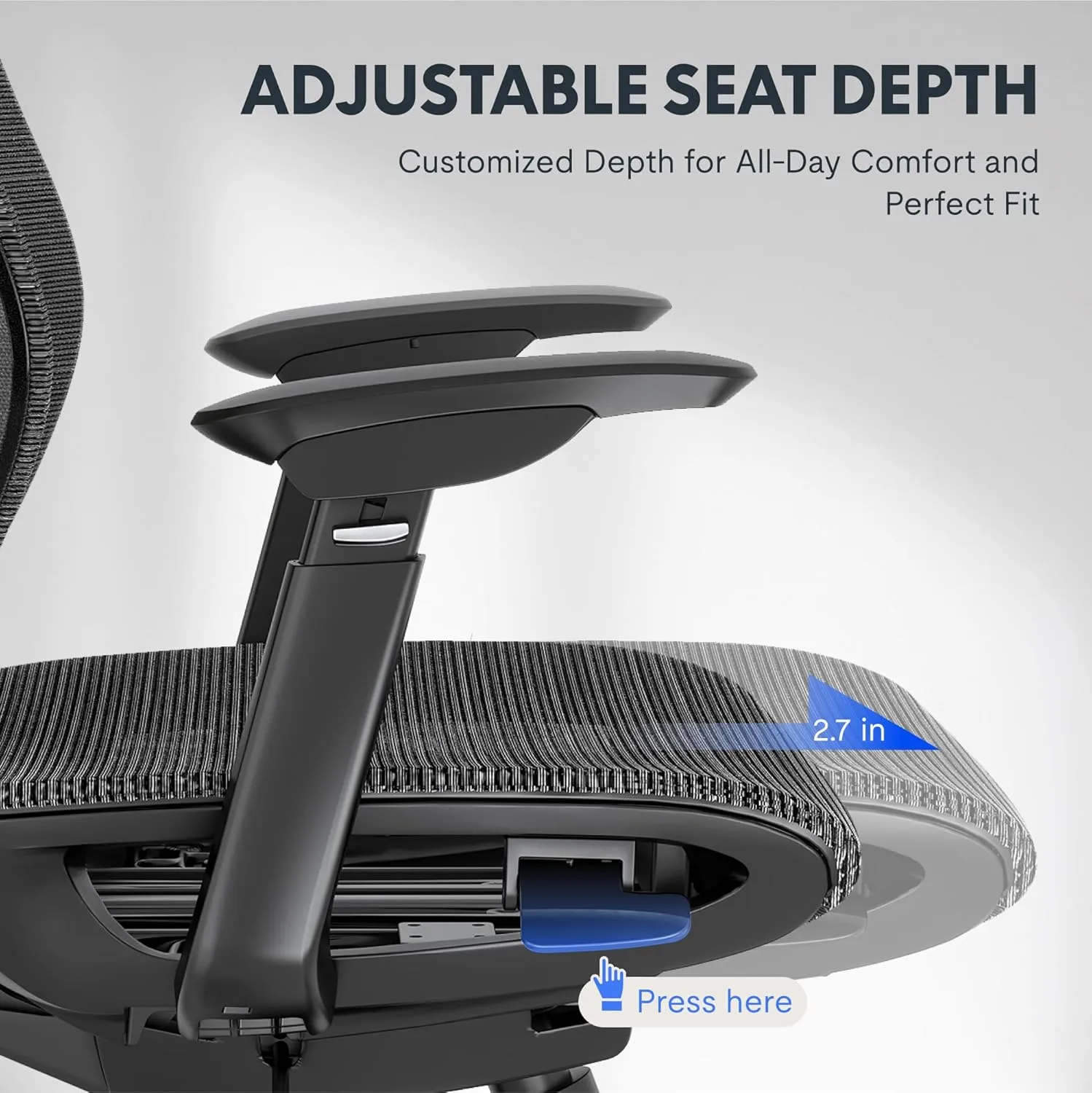 FLEXISPOT Upgraded OC6 Big and Tall Office Chair Heavy Duty,4D Armrest Mesh Ergonomic Home Office Chair with High Back,Lumbar Support,Tilt Function,and 360°Swivel Wheels(Purple)