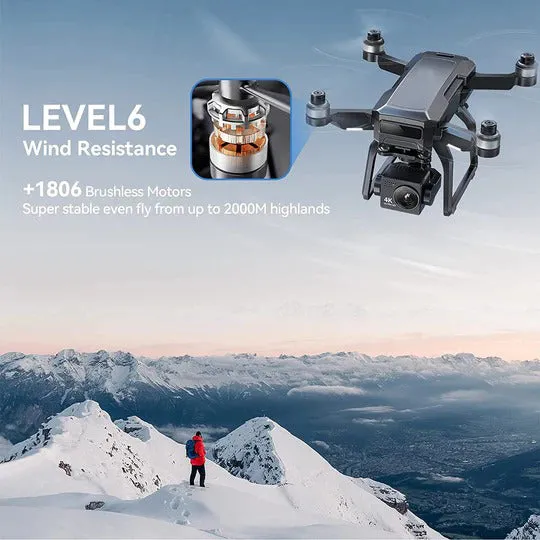 Foldable 4K Drone with Camera for Adults Beginners，3-Aix Gimbal，9800ft | 5GHz | FPV | Video Transmission Hover Hold