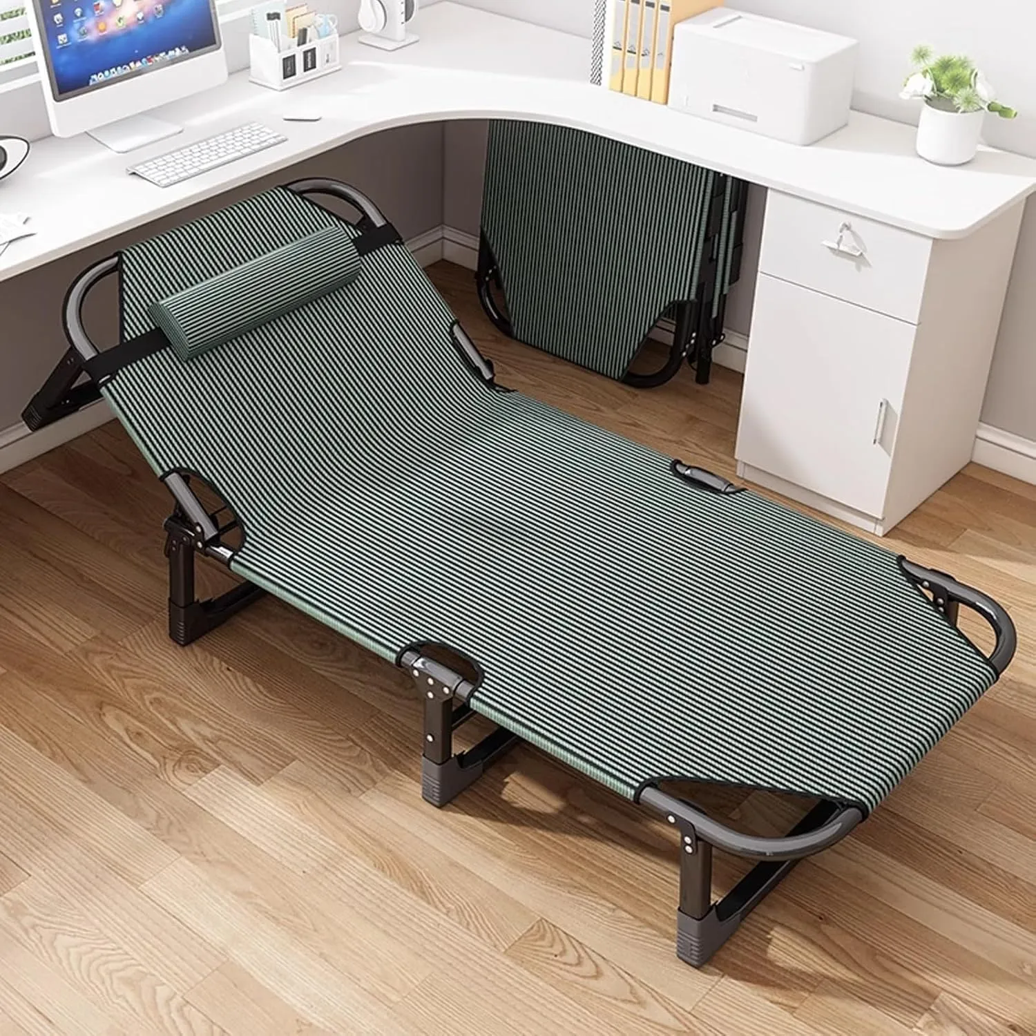 Foldable Camping Cot 4 Adjustment Levels Camping Cots for Adults Extra Wide Cots for Camping Load 551lb Portable Camping Cot