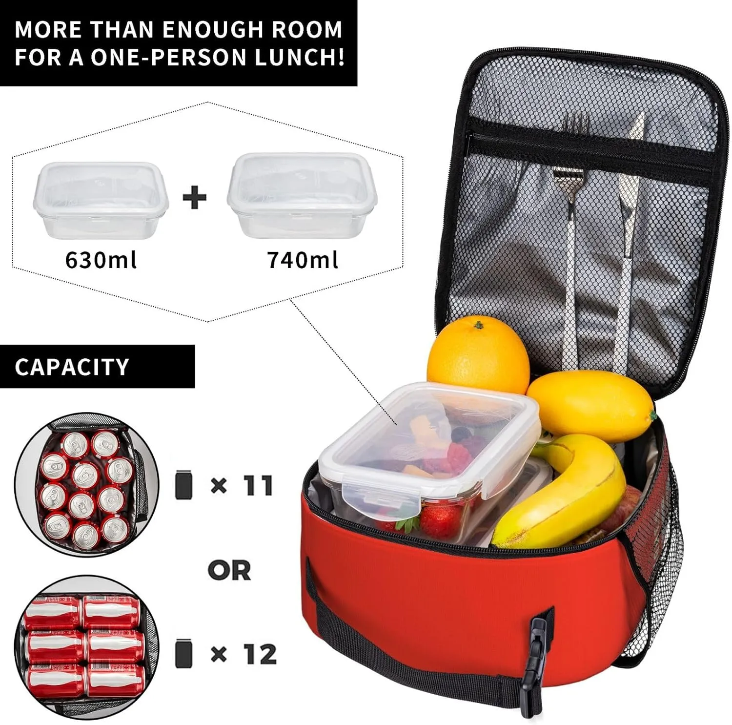Football Insulated Lunch Bag For Women Men Insulated Lunch Box For Reusable Lunch Tote Portable Bag For Work, Picnic Or Travel