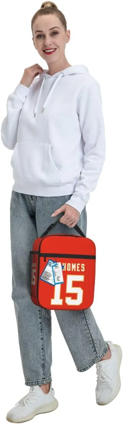 Football Insulated Lunch Bag For Women Men Insulated Lunch Box For Reusable Lunch Tote Portable Bag For Work, Picnic Or Travel