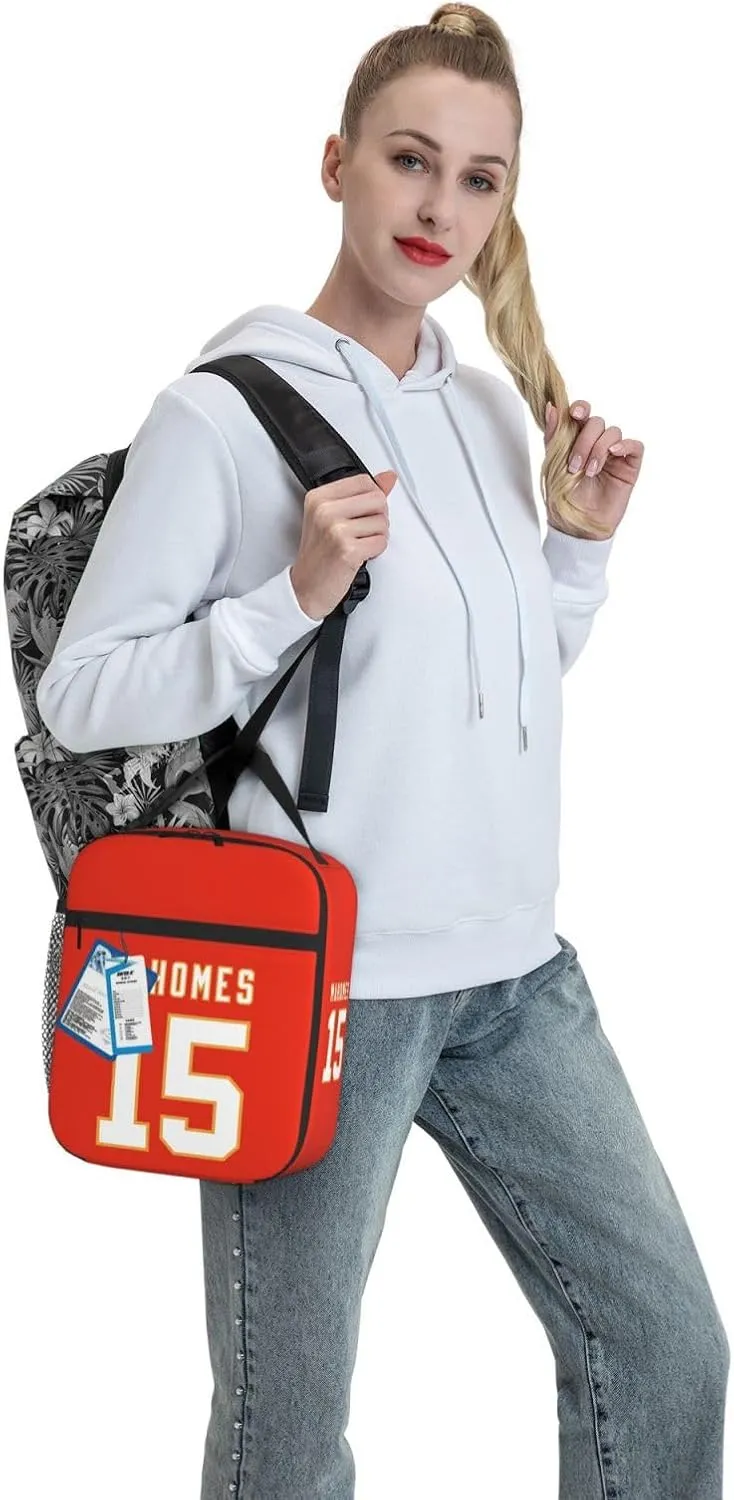 Football Insulated Lunch Bag For Women Men Insulated Lunch Box For Reusable Lunch Tote Portable Bag For Work, Picnic Or Travel