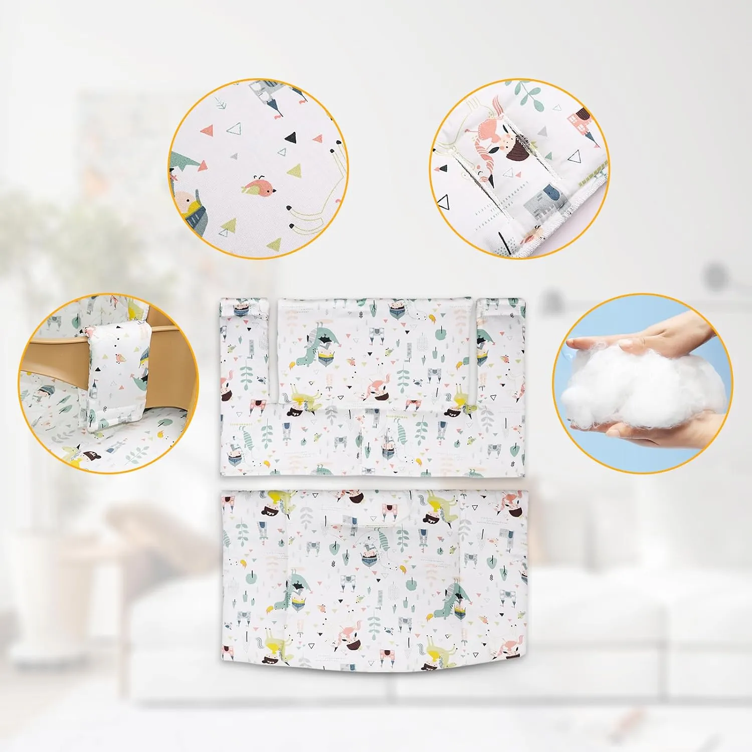 for Tripp Trapp High Chair Cushion, Soft and Comfortable for Tripp Trapp High Chair Cushion, for Tripp Trapp Cushion Set Makes It Safer and More Comfortable for Baby to Sit On (Fairy Forest)