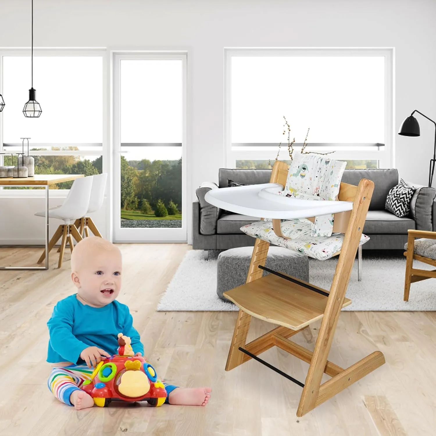 for Tripp Trapp High Chair Cushion, Soft and Comfortable for Tripp Trapp High Chair Cushion, for Tripp Trapp Cushion Set Makes It Safer and More Comfortable for Baby to Sit On (Fairy Forest)