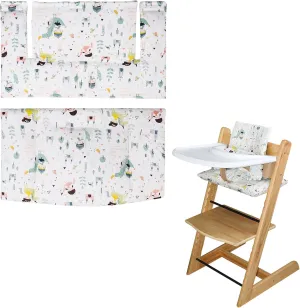 for Tripp Trapp High Chair Cushion, Soft and Comfortable for Tripp Trapp High Chair Cushion, for Tripp Trapp Cushion Set Makes It Safer and More Comfortable for Baby to Sit On (Fairy Forest)