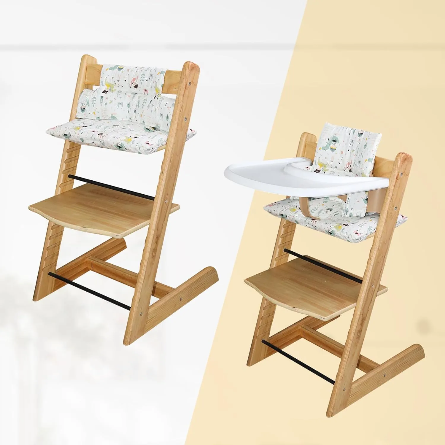 for Tripp Trapp High Chair Cushion, Soft and Comfortable for Tripp Trapp High Chair Cushion, for Tripp Trapp Cushion Set Makes It Safer and More Comfortable for Baby to Sit On (Fairy Forest)