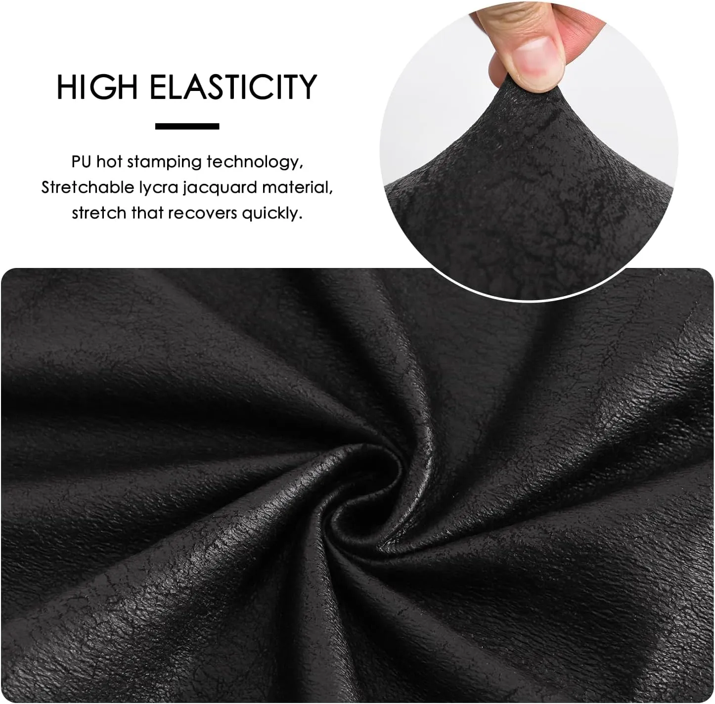 FORCHEER Bar Stool Chair Cover with Backs Set of 4 Bar Stool Seat Covers Rectangle Cafe Barstool Slipcover Square Removable Furniture Chair Seat Cover Elastic Bottom (4PC,Black)