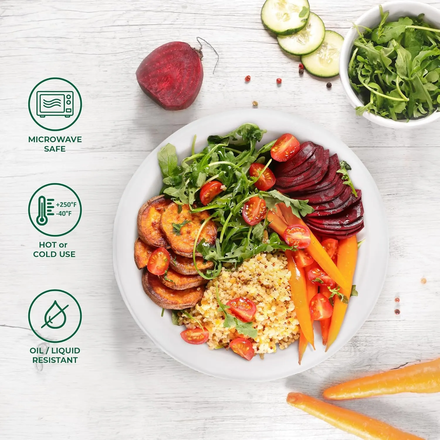 Freshware Paper Bowls - Disposable 32 oz Soup Bowl, 500-Pack Biodegradable Sugarcane Fiber Serving Bowls - Heavy Duty Bagasse for Hot Food Plates - Microwave & Freezer Safe, Stackable Dinnerware