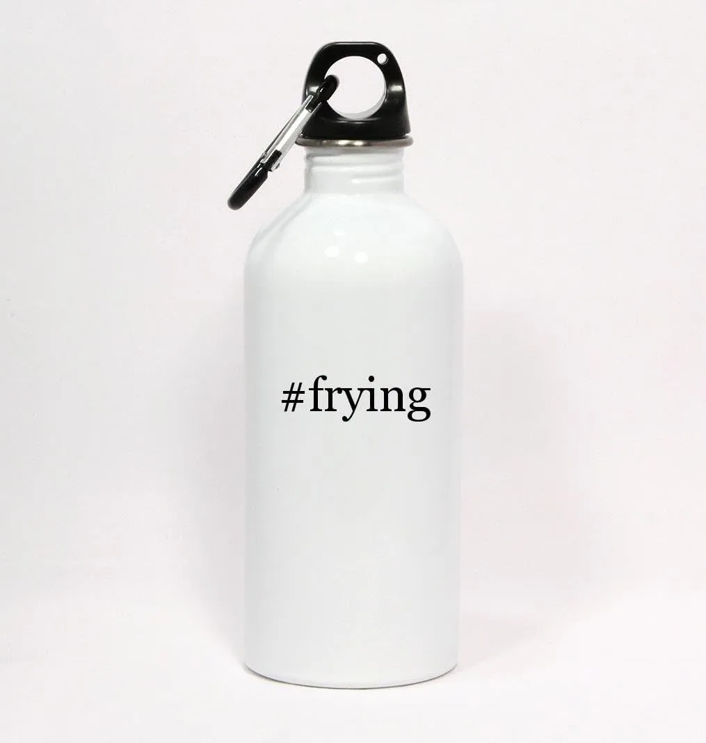#Frying - Hashtag White Water Bottle with Carabiner 20oz