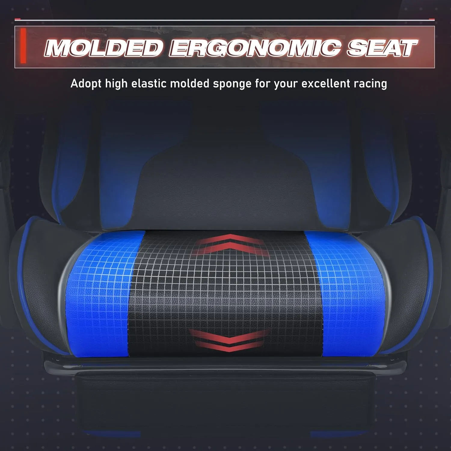 Furmax Gaming Chair, Video Game Chair with Footrest and Massage Lumbar Support, Swivel Seat Height Adjustable Computer Chair with Headrest, Racing E-Sport Gamer Chair (Blue)