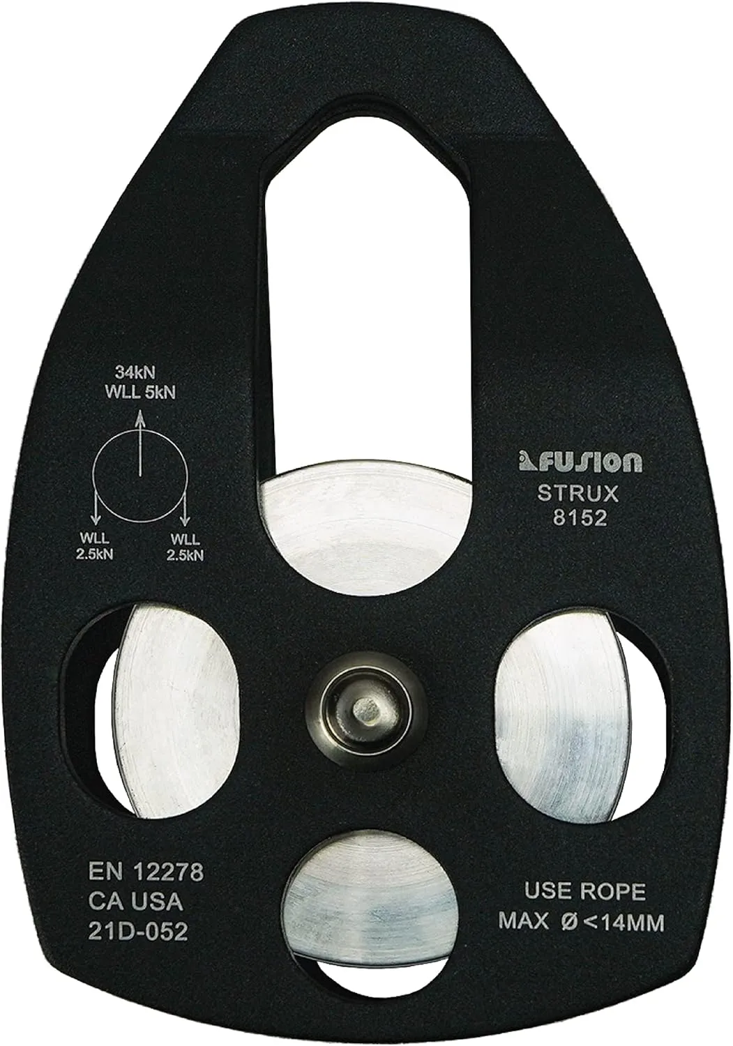 Fusion Climb Strux Aluminum Rescue Side Swing Pulley Blue 34KN…