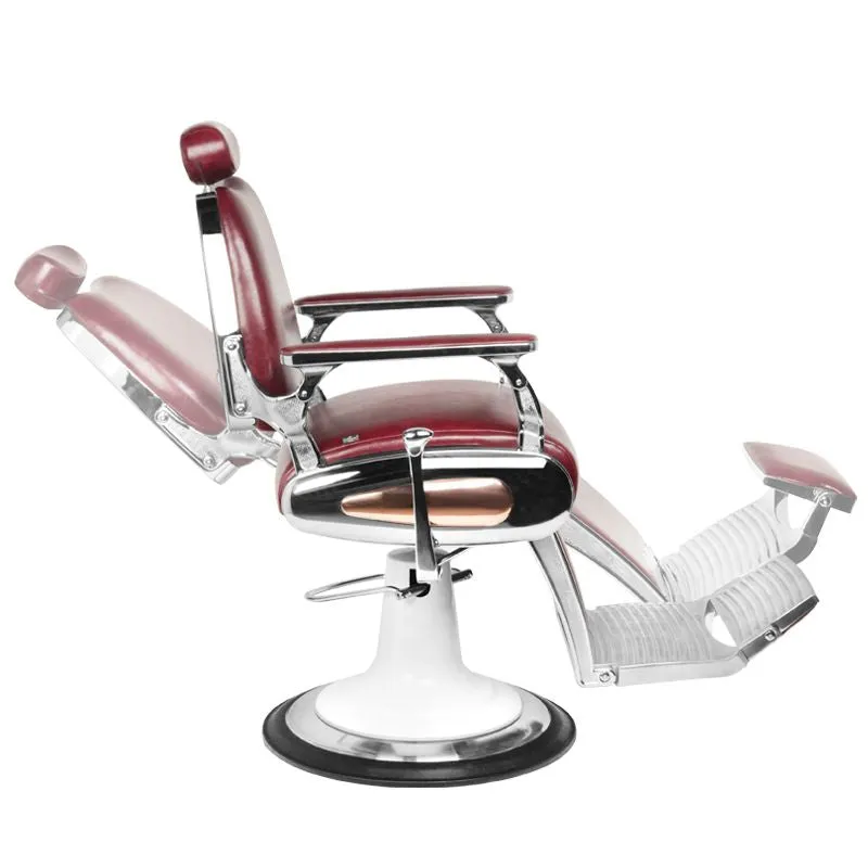 Gabbiano Barber Chair Moto Style Burgundy