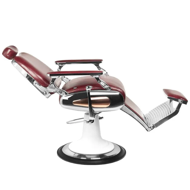 Gabbiano Barber Chair Moto Style Burgundy