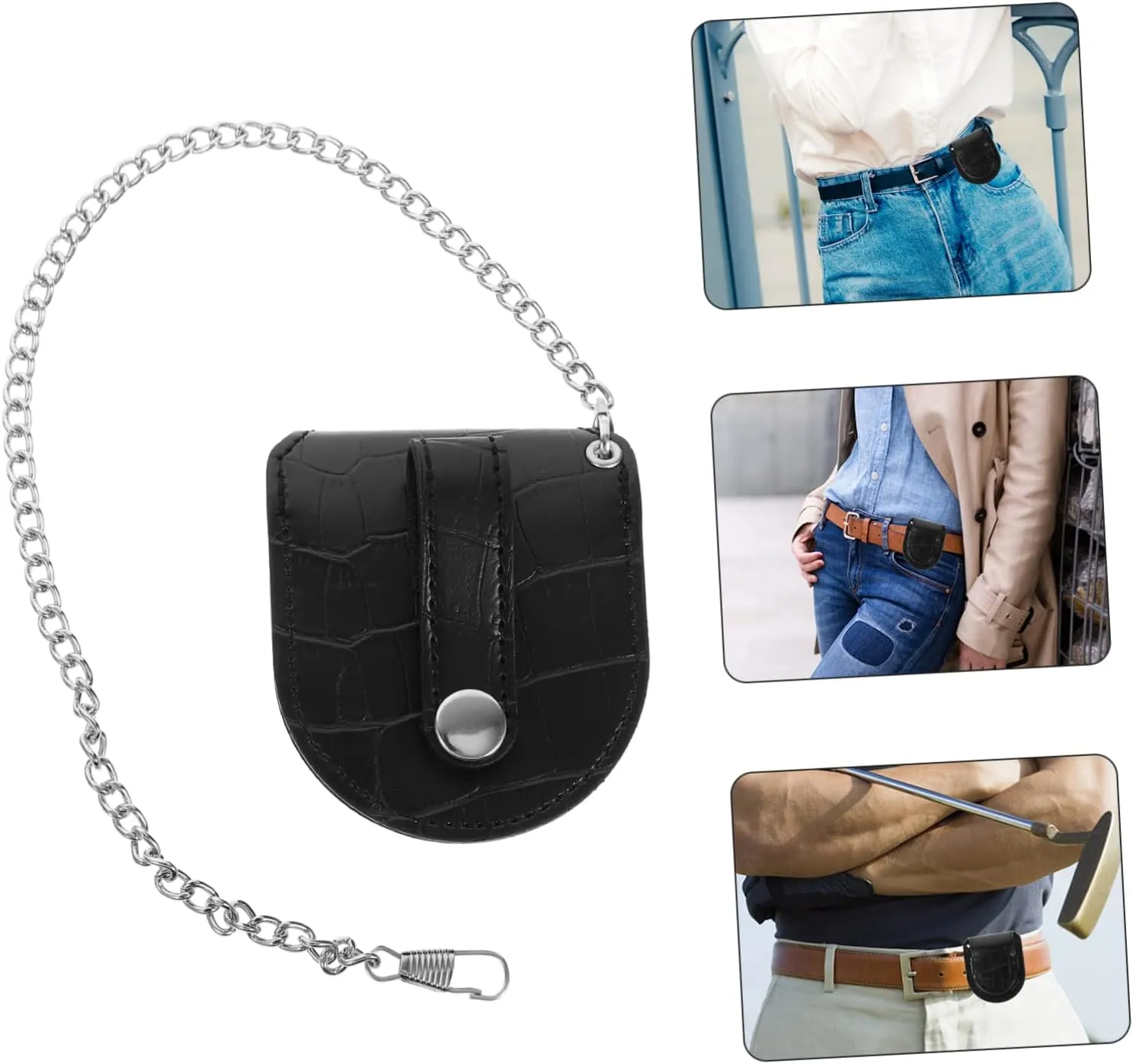 GALPADA Sets Waist Bag Pocket Watch Compartment Small Storage Bag Vintage Design for Friends