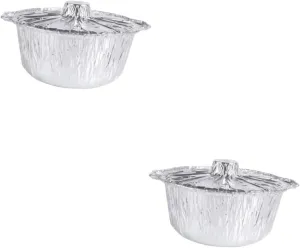 GANAZONO 2pcs Portable Camping Pot Lid Convenient Multi-Function Pan for Outdoor Cooking Capacity Lightweight and Picnic Supply and BBQ Accessory