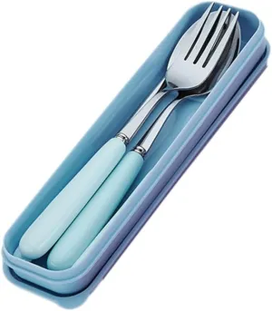 Garneck Set Stainless Steel Forks Spoons Portable Chopsticks Rustic Silverware Dinner Service Tableware