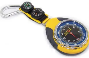 Generic Outdoor Sports Multifunction 4 in 1 Altimeter Barometer Compass Thermometer, Yellow black