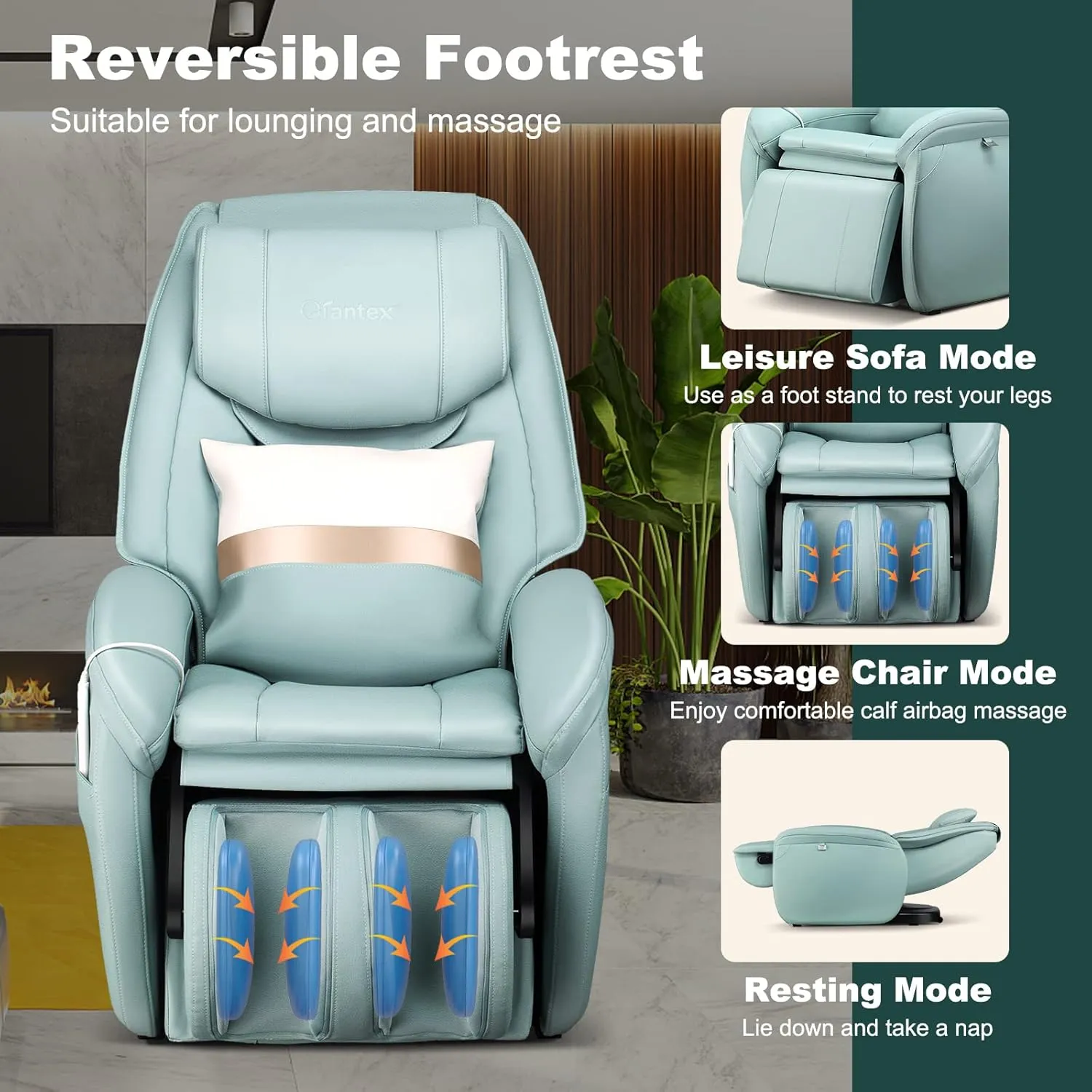 Giantex Full Body Massage Chair, Zero Gravity SL Track Electric Recliner with Reversible Footrest, Back Heater, Wheels & Pillow, Shoulder Detection, Calf Airbag, No Installation, Free Indoor Delivery