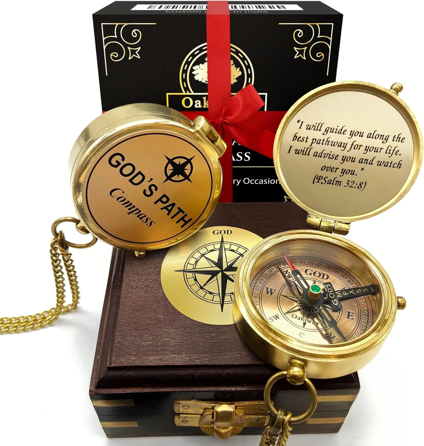 God's Path Compass – Communion & Confirmation Gift for Teenage Boys | Baptism Religious Gifts for Men, Christian, Catholic, Graduation | Sentimental & Inspirational Present – Greeting Card Included