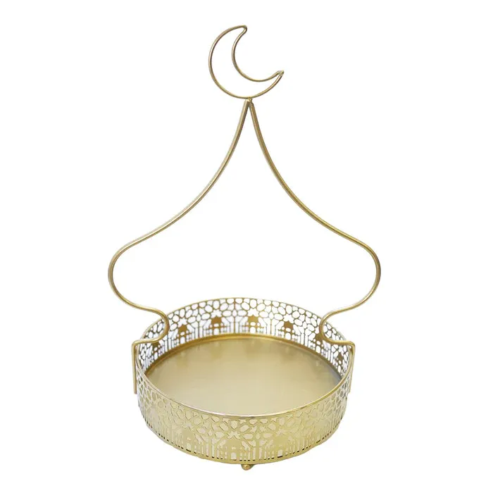 Gold Metal Minaret Silhouette Cookie & Cake Tray