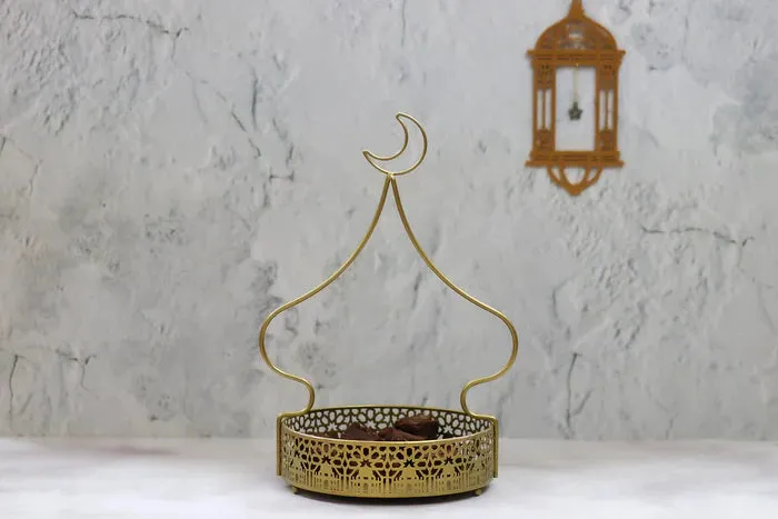 Gold Metal Minaret Silhouette Cookie & Cake Tray