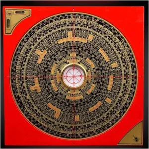 Gossip Compass,Feng Shui Compass,Geomantic 8inch High Precision Pure Copper Professional Ternary Gossip Compass is Carried Blocked Ancient Chinese Compass