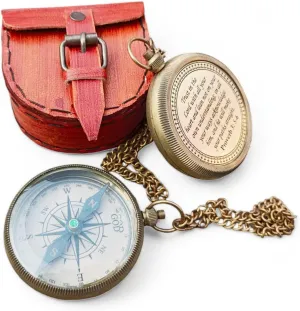 Graduation Gift for Men and Women Compass in Leather case Baptism, Confirmation Compass, Gift Compass for Men and Women, Boys and Girl Gift Compass