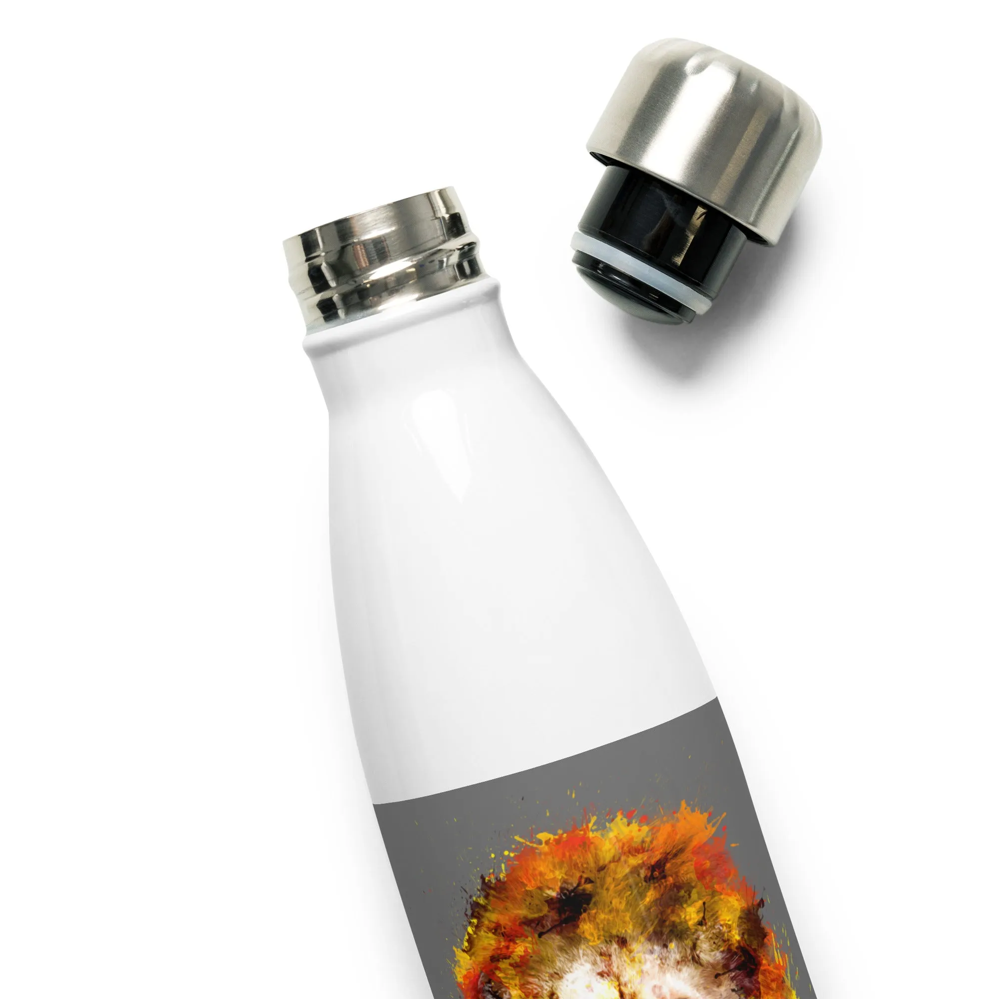 Grey Stainless Steel Water Bottle