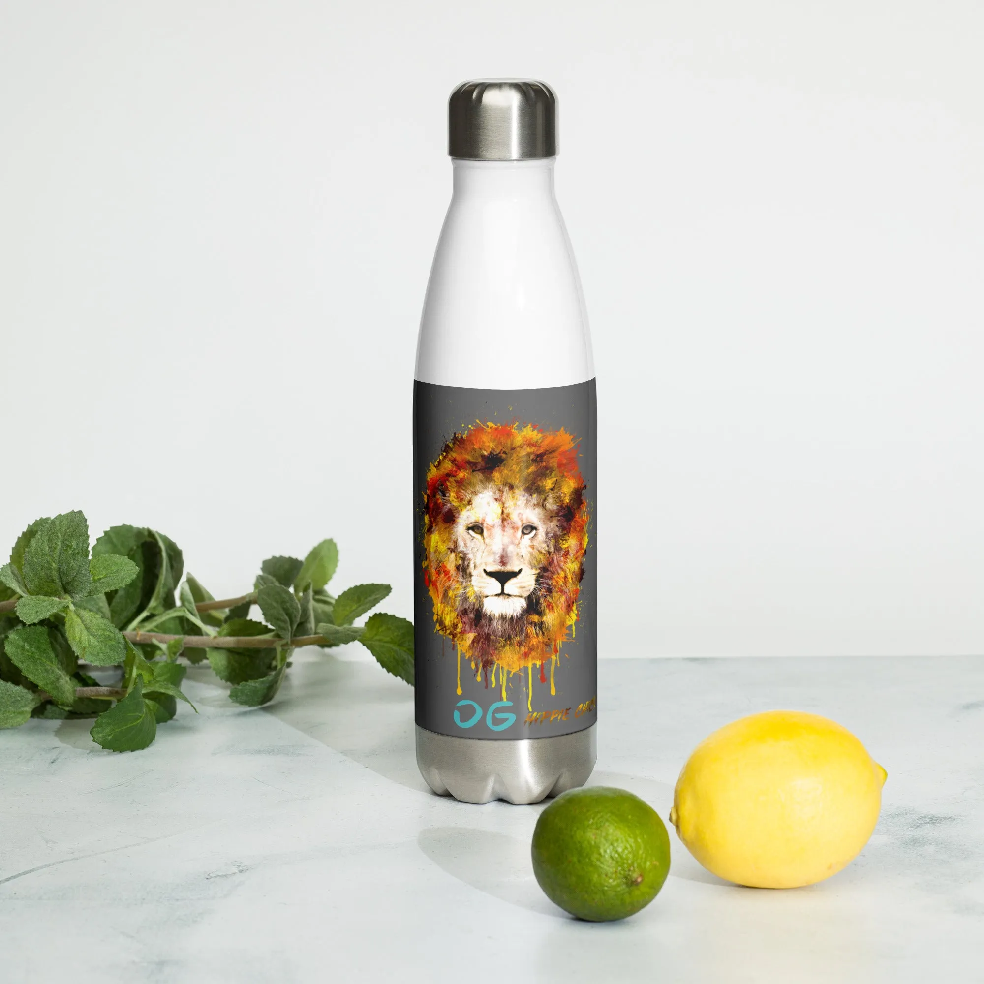 Grey Stainless Steel Water Bottle