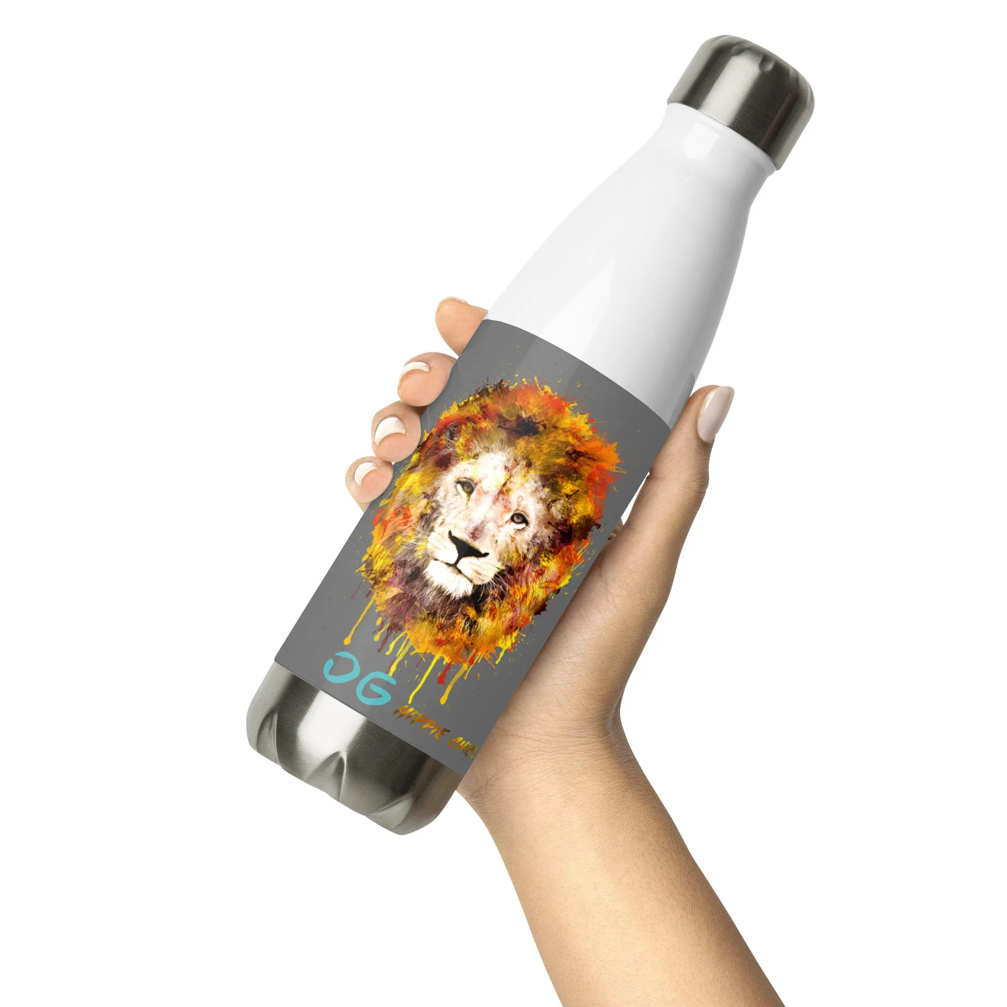 Grey Stainless Steel Water Bottle