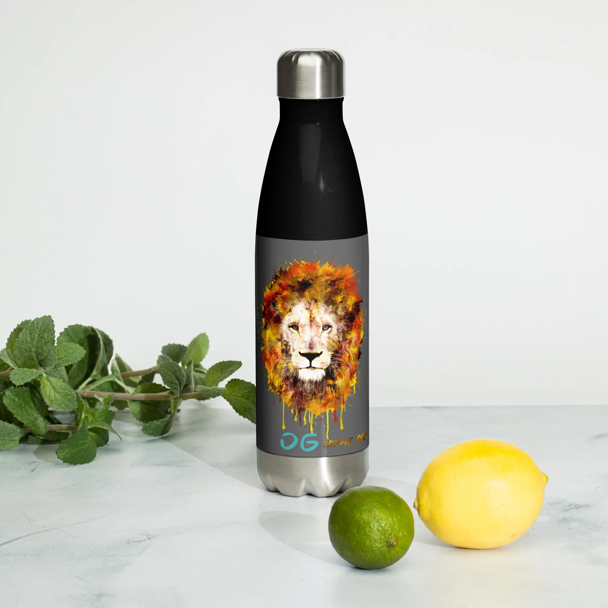 Grey Stainless Steel Water Bottle