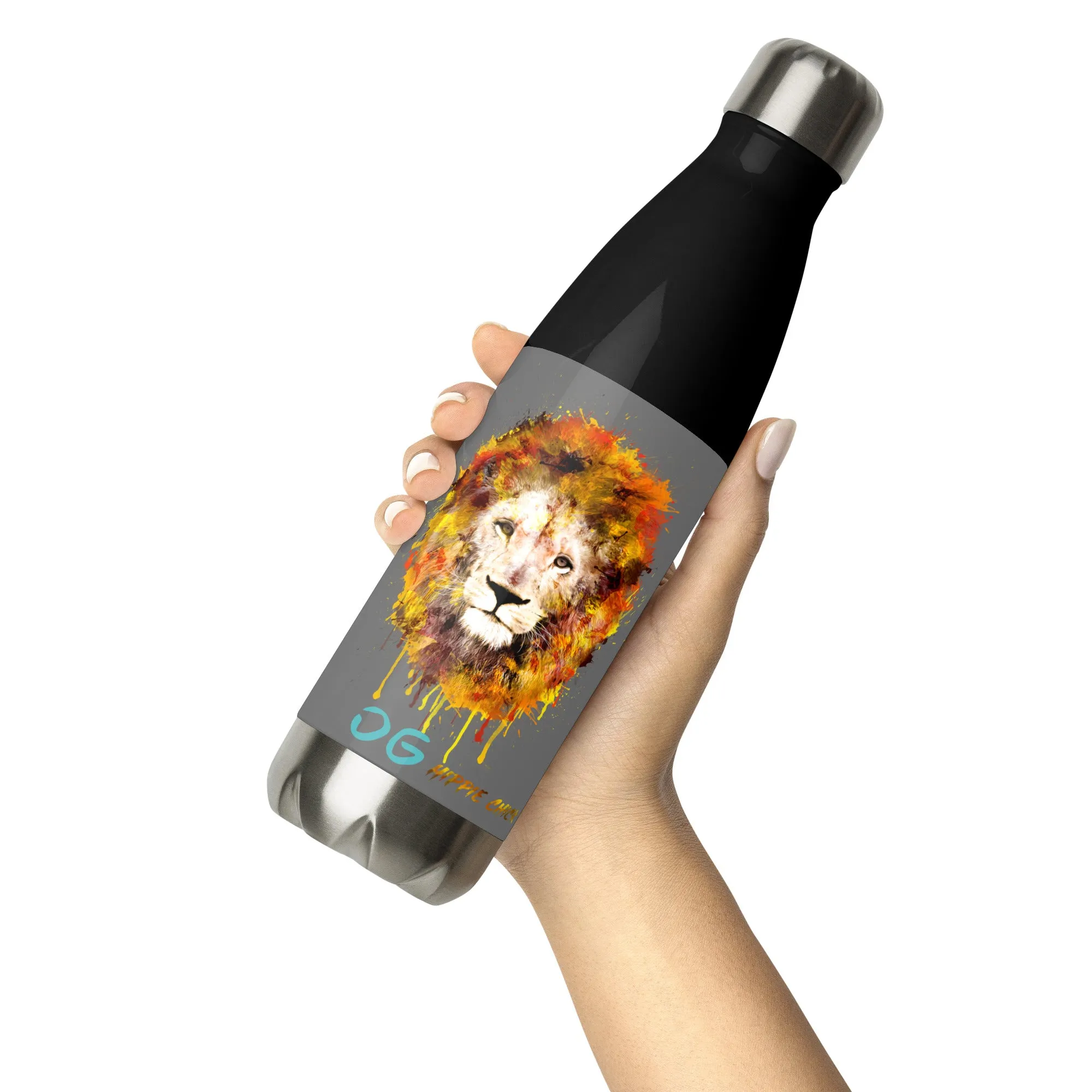 Grey Stainless Steel Water Bottle