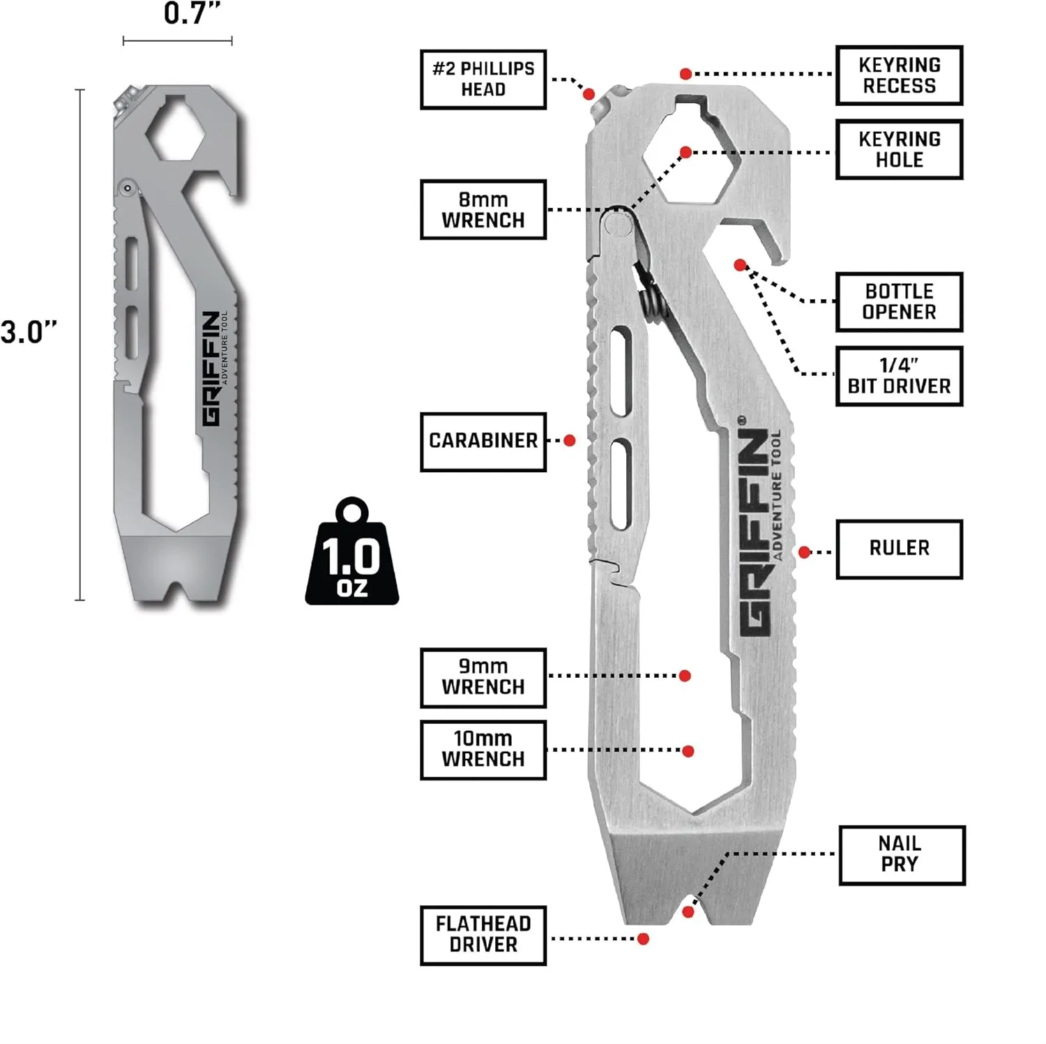 Griffin Adventure Tool - Titanium