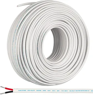 GS Power Marine Wire - 200 Ft, 14 Gauge AWG Electrical Boat Wiring - Oxygen-Free Insulated Black and Red Sheathed Copper