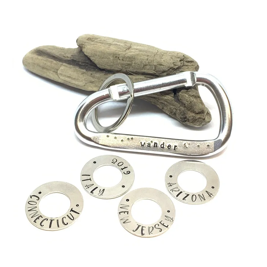 Hand Stamped Carabiner - Personalize Me!