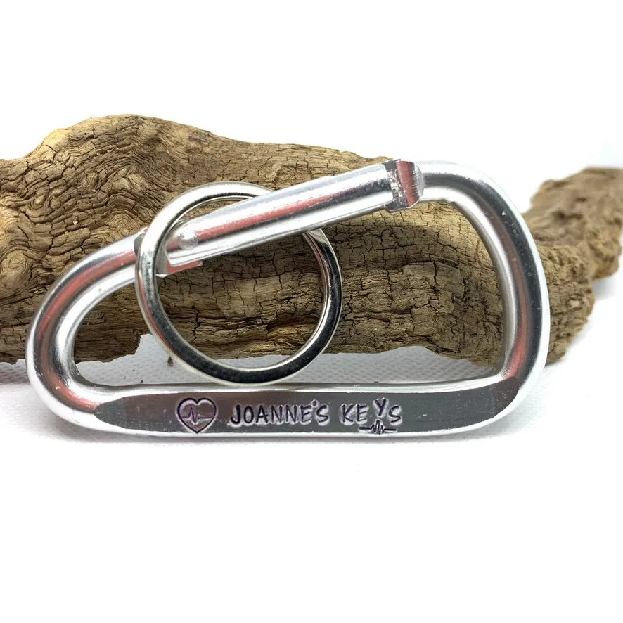 Hand Stamped Carabiner - Personalize Me!